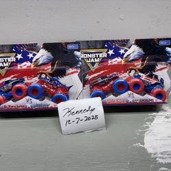 Monster jam 2025 Stars and Stripes set of all 4 best offer