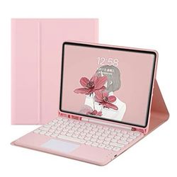 iPad Mini 5th Generation Mini 4 Keyboard Case Touchpad Detachable Keyboard with Pencil Holder Round Key Color Slim Smart Cover for Mini 5th Ge