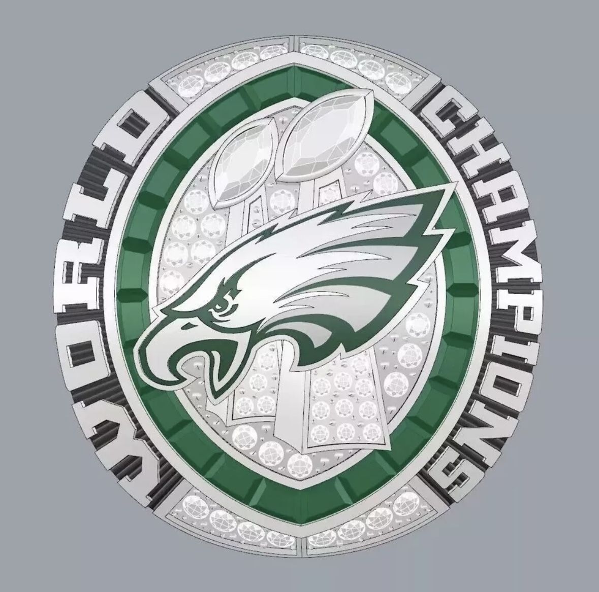 Philadelphia Eagles Ring 2024 SB SupreBowl Championship Ring New Size 10