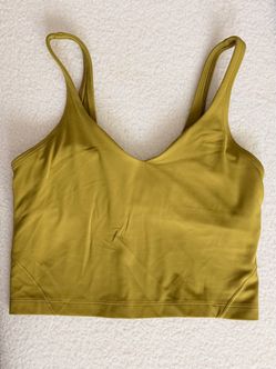 Lululemon Crop Top, Olive Green Small Size