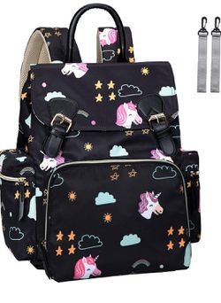 New Diaper Bag Backpack, Large Capacity, Waterproof and Stylish