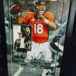 Autographed Peyton Manning Picture Frame!