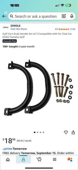 Handles for golf cart