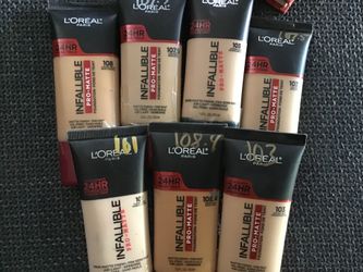 New L’Oréal infallible pro matte foundations