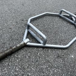 Professional Olympic Weight Size 2in Steel Hex Trap Weightlifting Bar! 