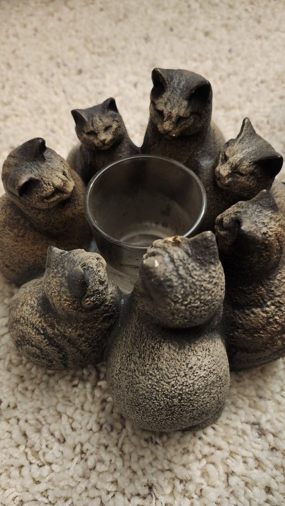 Cat Votive Candle Holder