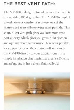 Dryer Vent Straight Path