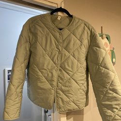 Mng Quilted Bomber Jacket Size Large