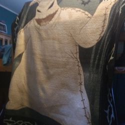 Nightmare before Christmas oggie boogie throw blanket