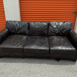 RH Restoration Hardware Lancaster Leather Sofa