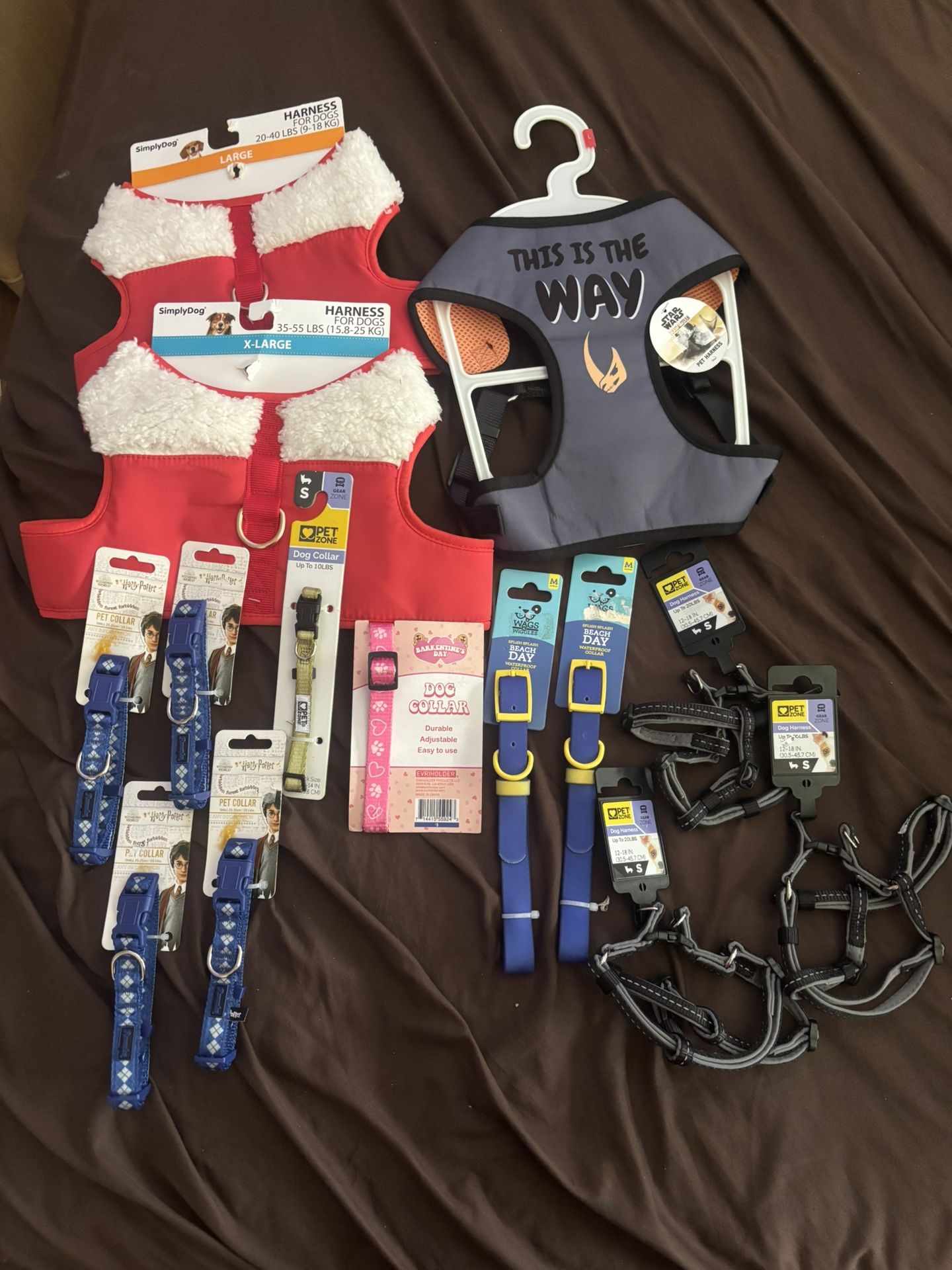 Pet Lot Collars Harness Various Sizes All Brand New! Star Wars Harry Potter