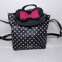 Kate Spade x Disney Minnie Mouse Polka Dot Medium Leather Drawstring Bag