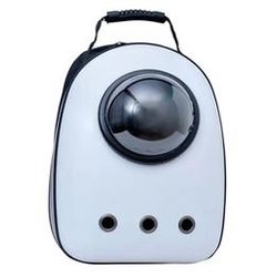pet travel backpack (2) White/Pink