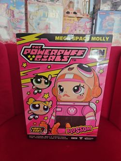 Brand New POP MART MEGA COLLECTION SPACE MOLLY THE POWERPUFF GIRLS-Blossom 400%+100% NEW