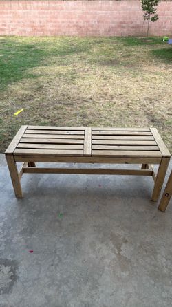 Wood patio set