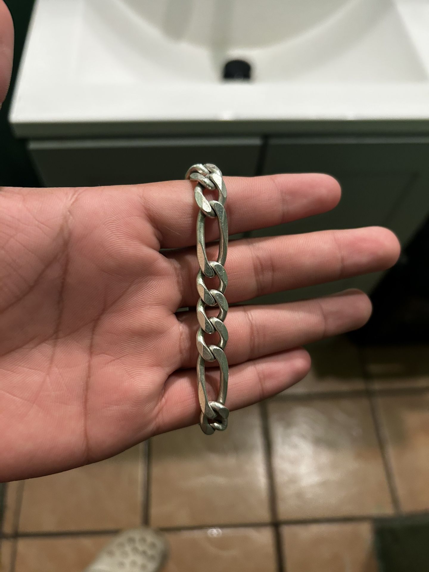 Silver chain and silver bracelet