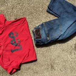 Boys Lee Outfit Set – Size 5T (T-Shirt + Jeans)