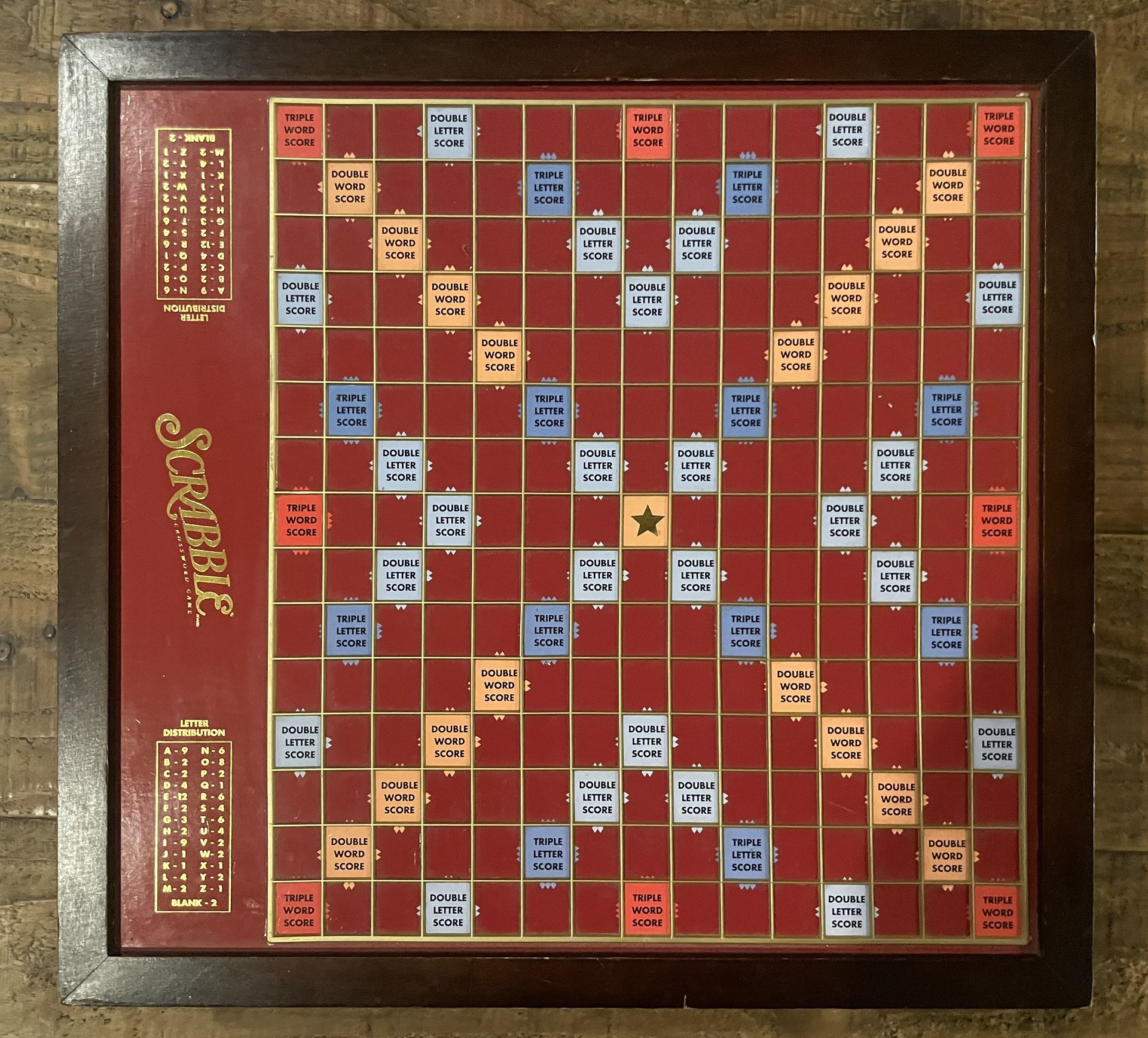 Scrabble Luxury Edition. Wooden Board. Complete.