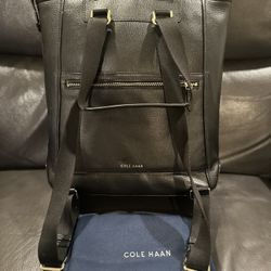 Cole Haan Leather Black Backpack New 