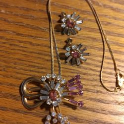 12k Gold Filled Pendant/Brooch/Earrings