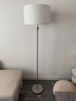 Floor Lamp with Linen Drum Shade