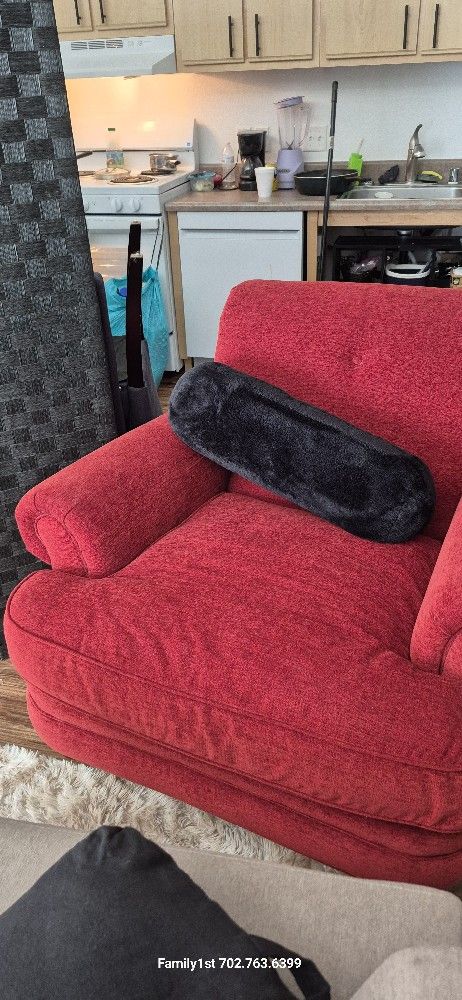 Free 2 piece SOFA AND CHAIR SET MUST PICK UP