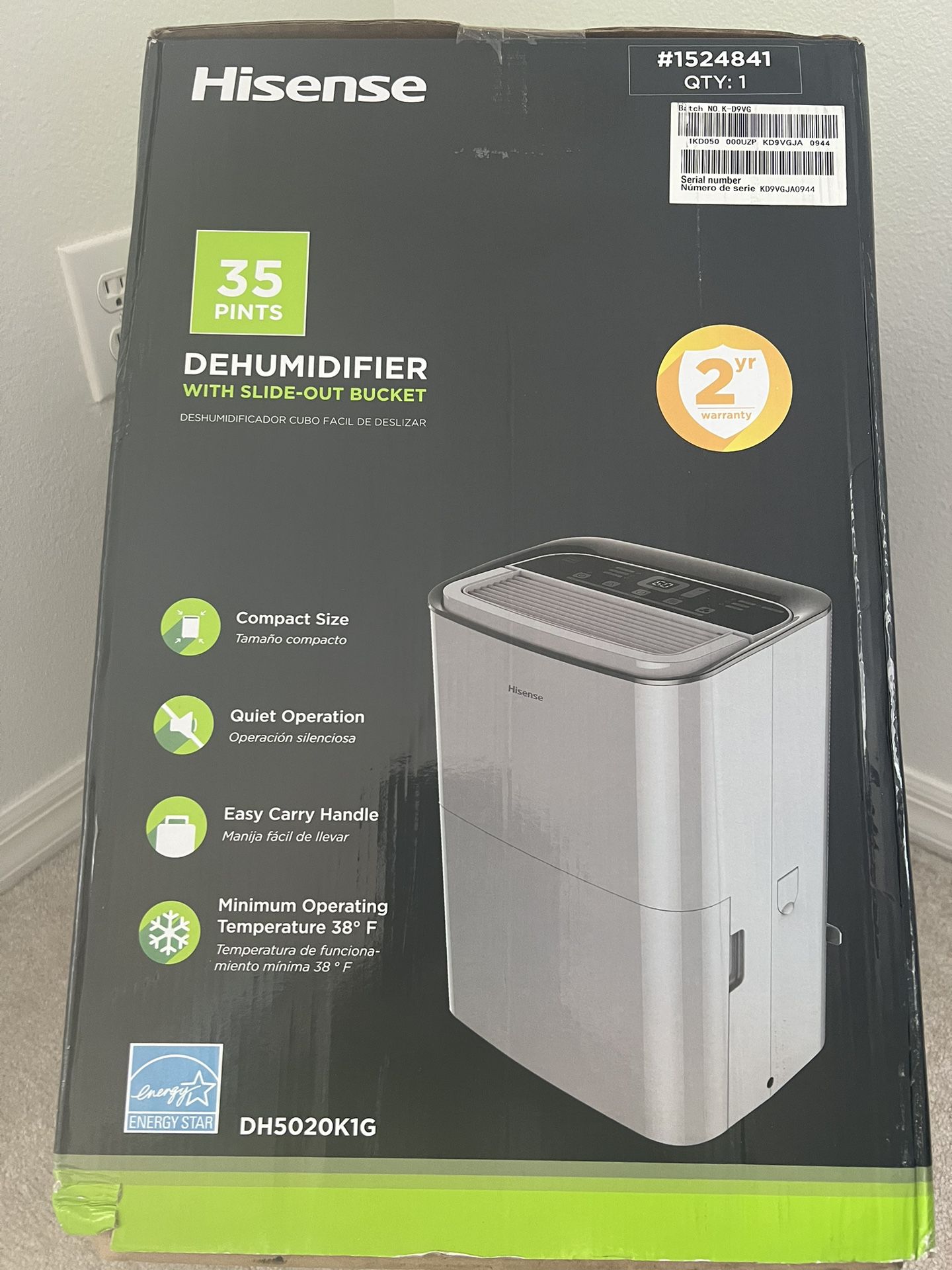 Brand New Dehumidifier In Original Packaging Box Never Opened Or Used 