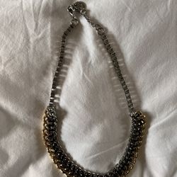 Metal Choker Gold, Black And Silver 