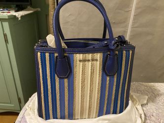 Blue Michael Kors Pebble Leather Bag