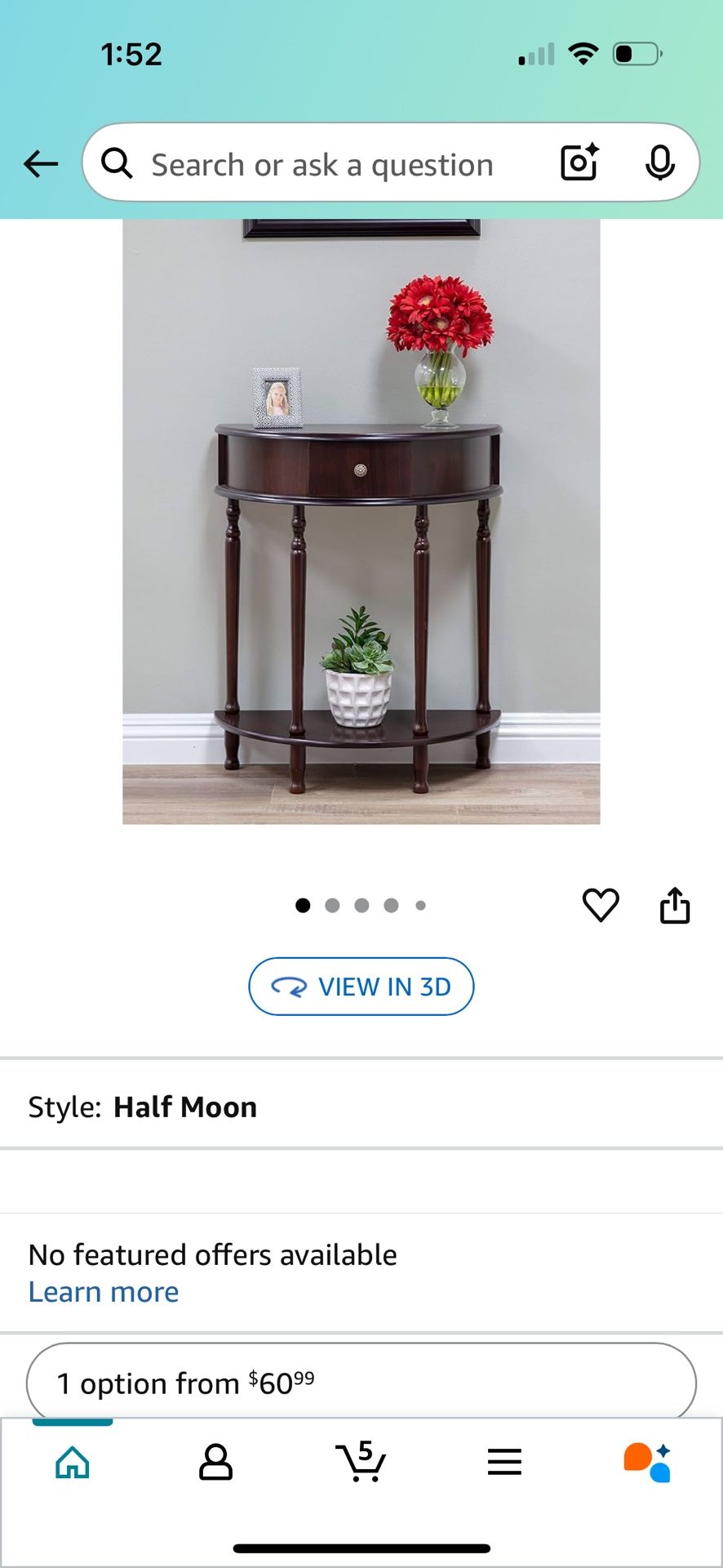 Frenchi Home Furnishing Finish End/Side Table