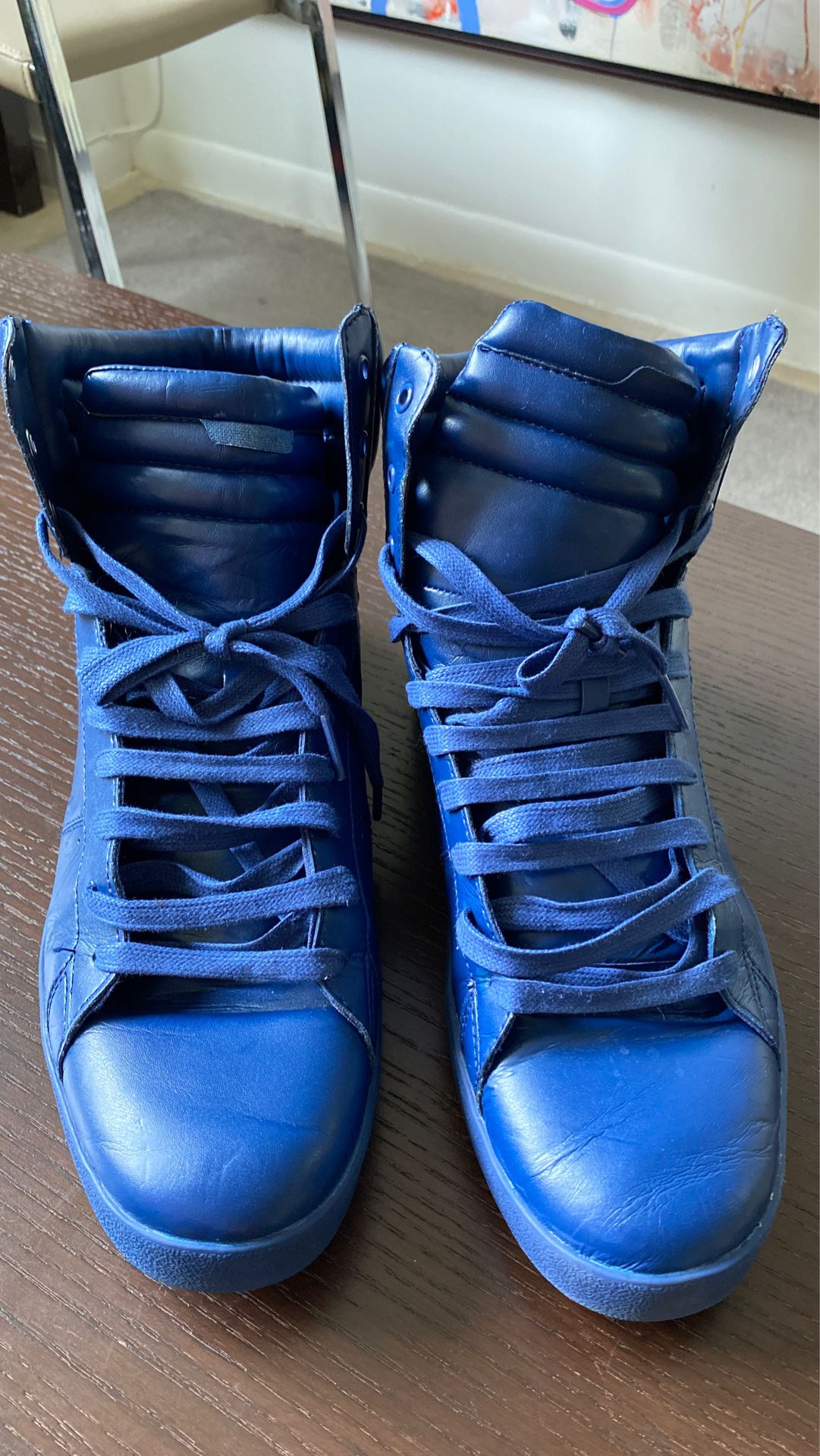 Men’s Zara blue boots used few times size 12