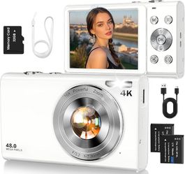 Brand New in Unopend box 4K Digital Camera 48MP – 16X Zoom + 32GB SD Card + 2 Batteries