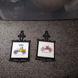 vintage car tile hanging decor