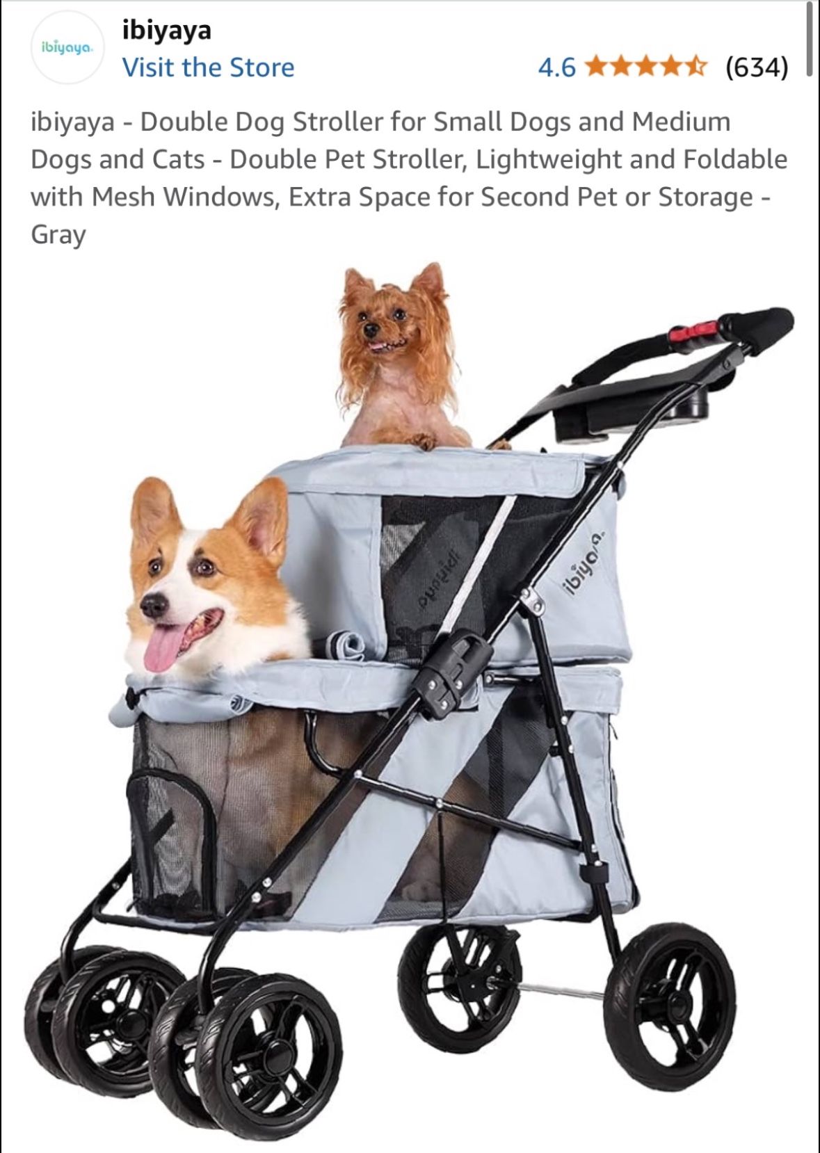Ibiyaya Dog Stroller For Small And Medium Dogs