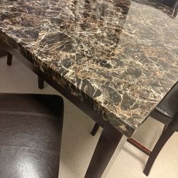 5 Piece Marble Dining Table 