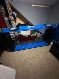 Blue Car bed frame