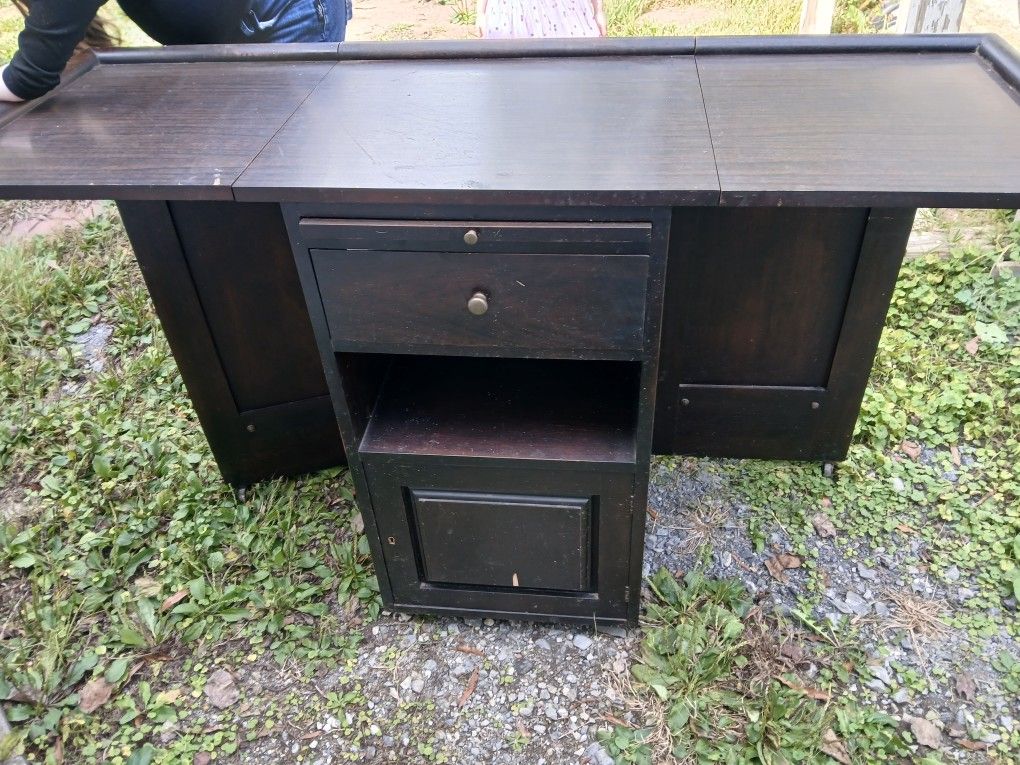 Vintage Rolling Bar Cabinet