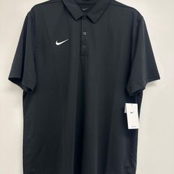 Nike Dri-FIT Men's Polo Shirt Size XL (Black) Short Sleeve