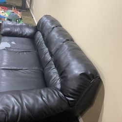 Two leather sofa and one chair