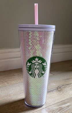 Starbucks 2020 Holiday Pink Sequin Tumbler NWT