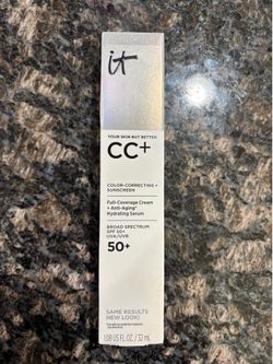 NEW IT COSMETICS CC+ COLOR CORRECTING AND SUNSCREEN 50 FOUNDATION IN LIGHT NEUTRAL $30