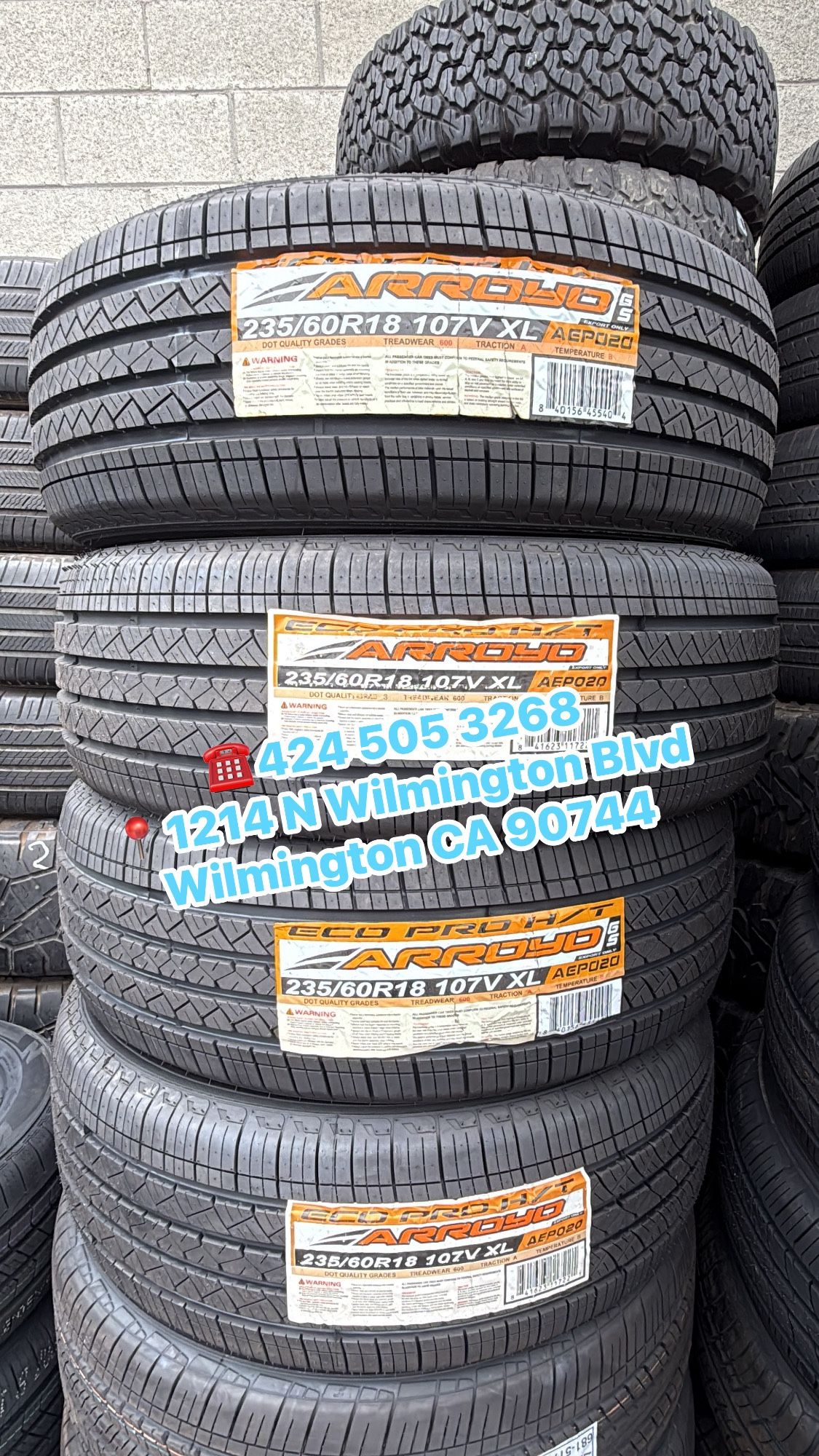 Nuevas 235/60R18  Marca Arroyo Garantía 50,000 Millas 