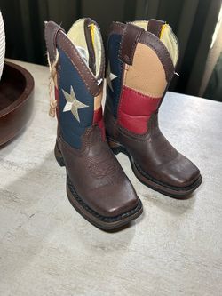 Kids Texas Flag Western Cowboy Boots