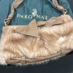 Brand  New Mink and Leather Handbag