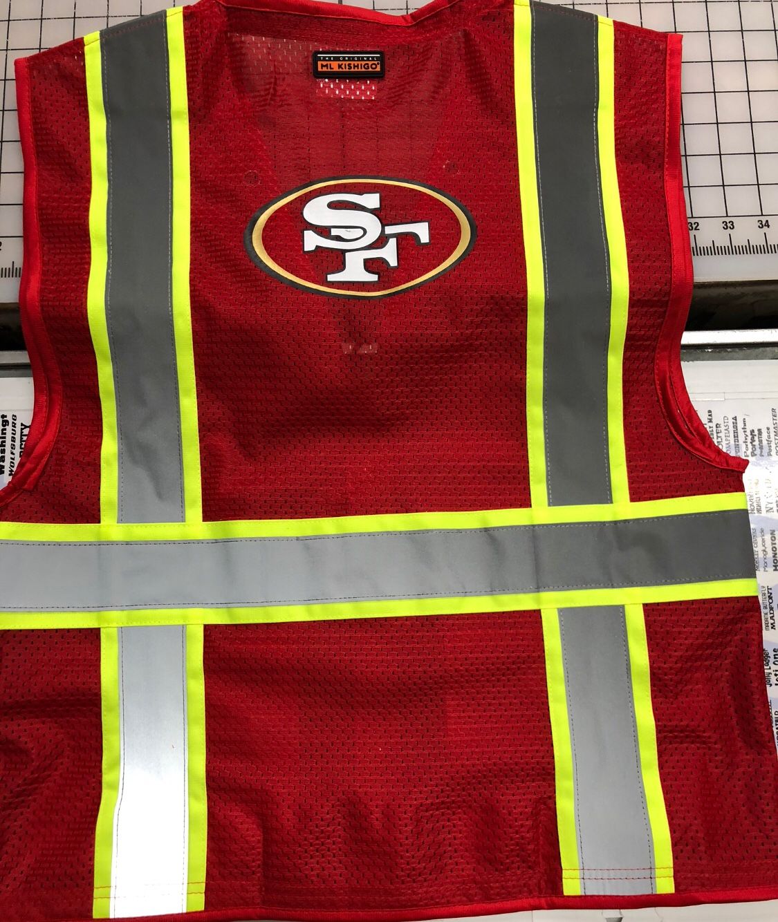 SAN FRANCISCO 49ERS 🤠 FOOTBALL 🏈 CONSTRUCTION SAFETY VEST 👷🏼♂️
