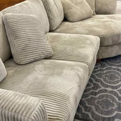 New 125’ Camel Corduroy Sectional Couch / Free Delivery 