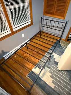 Black Twin Metal Platform Bed Frame – Easy Assembly