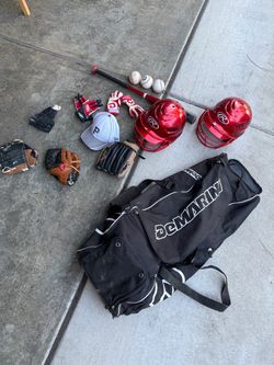Baseball / Softball / little league Gear bat, helmet, gloves, baseballs, baseball hats with DeMarini Wheeled Wheels Roller ag