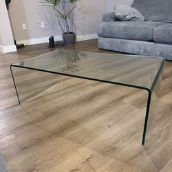 Bent Glass Waterfall Coffee Table