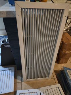 White HVAC Air Vent Register Grille